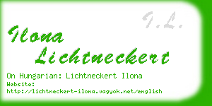 ilona lichtneckert business card